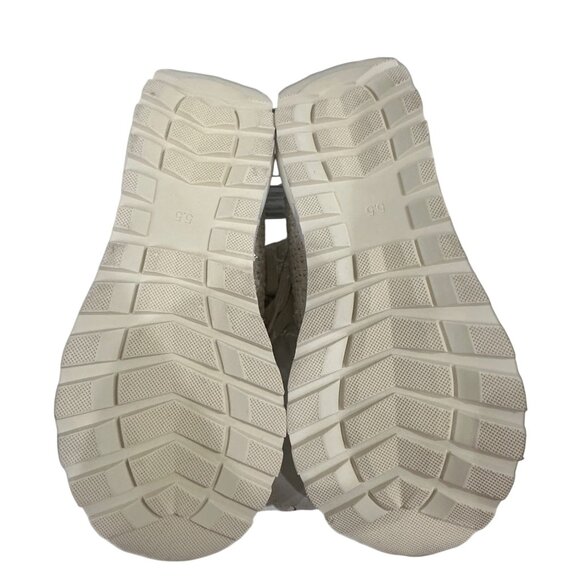 Vintage Havana Women's Woven Knit Lace-Up Sneakers Beige White Textured Sole 5.5 - Picture 5 of 11